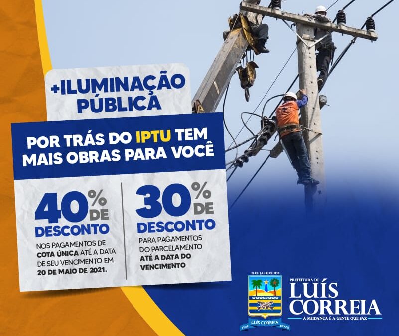 Prefeitura de Luís Correia dará desconto de até 40% no pagamento à vista do IPTU