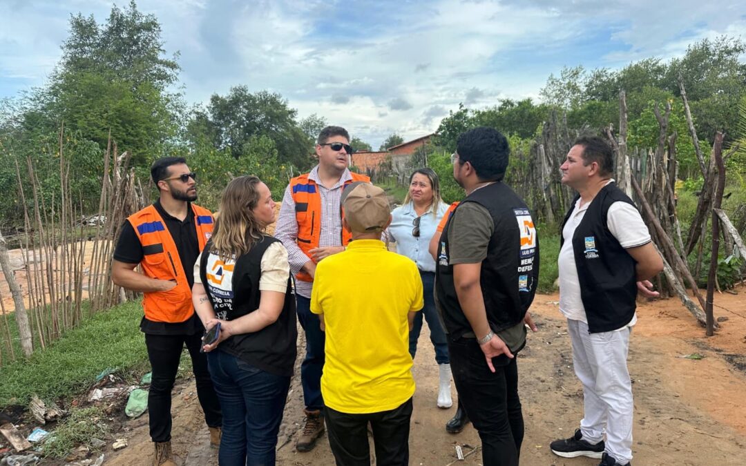 Defesa Civil municipal e estadual fazem vistoria em pontos de alagamentos em Luís Correia